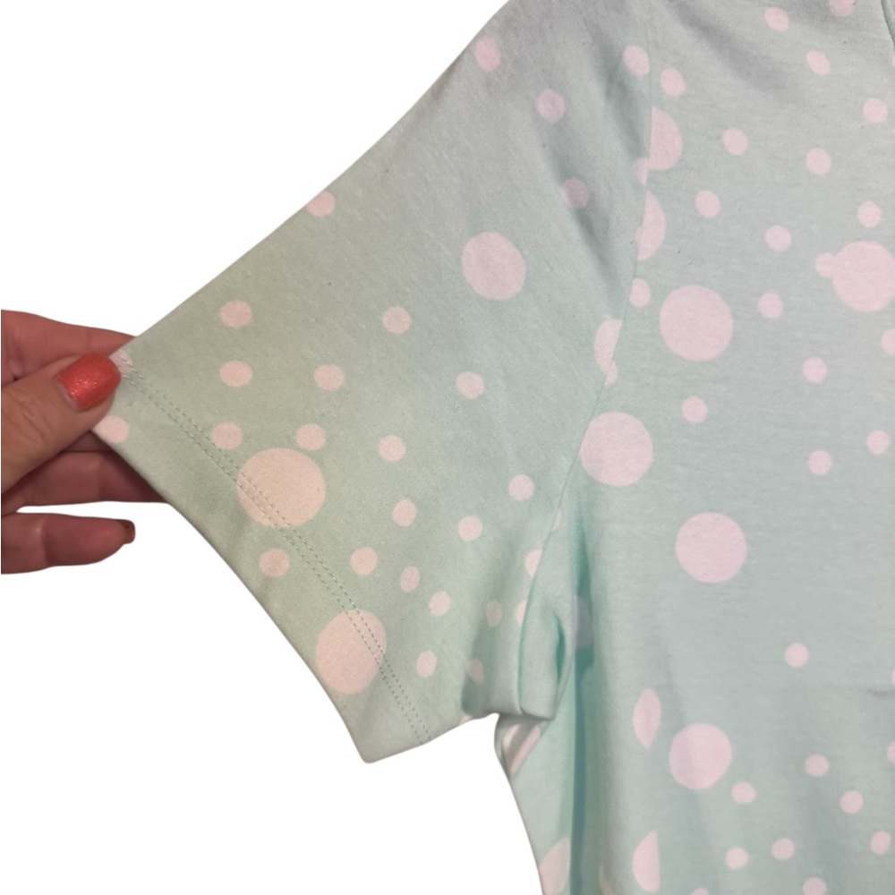 ❤️NWT Kim Rogers Mint Green Polka Dot Short Sleeve Tee SMALL   #CL - Picture 3 of 9